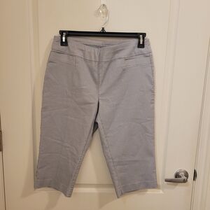 croft & barrow Light Gray Pull-On Capri Pants